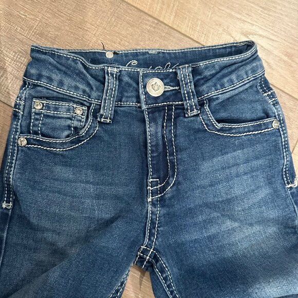 WIRED HEART GIRLS SIZE 6 ADJUSTABLE WAIST BOOTCUT JEANS - Picture 4 of 11